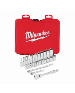 Milwaukee Ratschen- und Steckschlüsseleinsatz Set 1/4" metrisch (28-teilig)