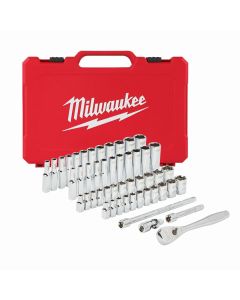 Milwaukee Ratschen- und Steckschlüsseleinsatz Set 1/4" imperial & metrisch (50-teilig)