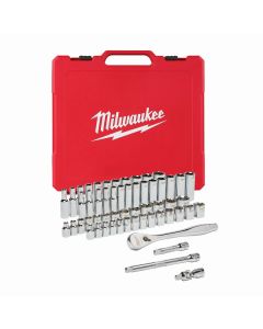 Milwaukee Ratschen- und Steckschlüsseleinsatz Set 3/8" imperial & metrisch (56-teilig)