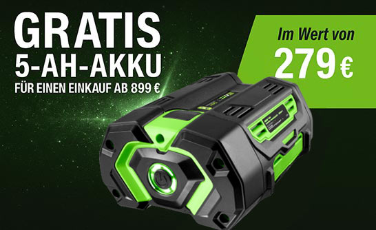 EGO Promo Gratis Akku Aktion