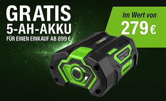EGO Promo Gratis Akku Aktion