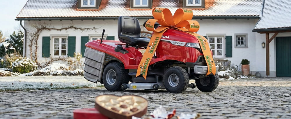 Herzrasen Valentins-Wochen Aktion Rasentraktor